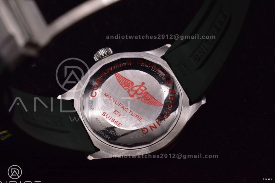 SS Rubber Best A2824 Automatic Dial on Orange Edition 42 Green 1:1 BLSF SuperOcean Strap 1113